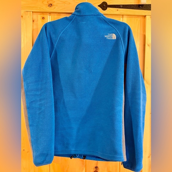 North Face Men's size small royal Blue & gray Fleece Jacket - Picture 2 of 9